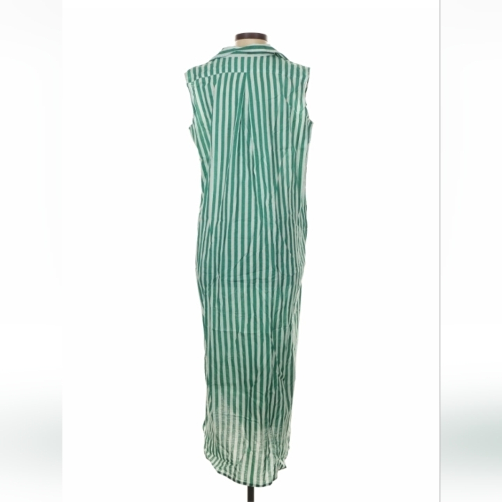 TEMBO Menorca Green Stripe Maxi Dress S/M NWT - Picture 5 of 8